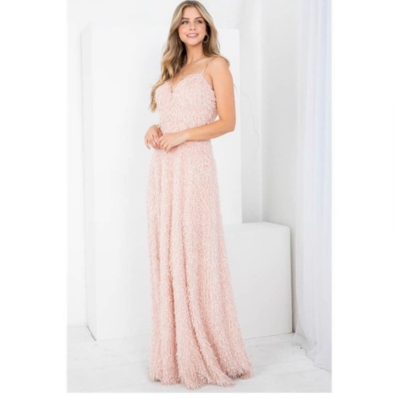 MANIJU l Paste Softgirl Pink Long Formal Dress NEW Size 10 - Picture 5 of 16